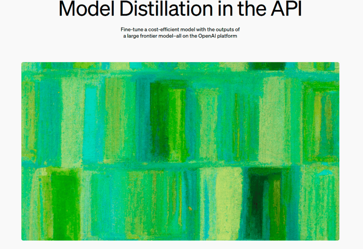 model distillation api openai